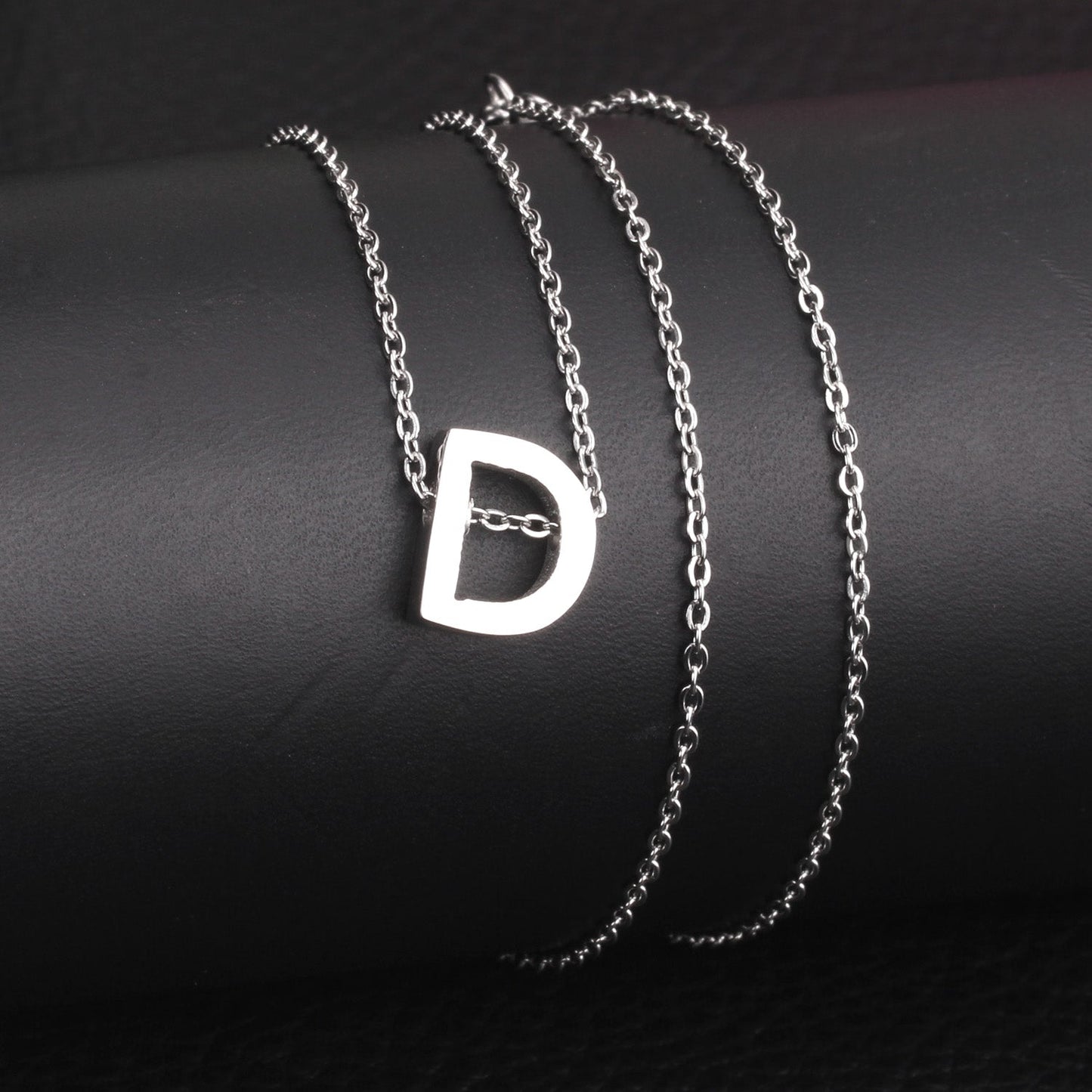 ASON Delicate Classic Style Initial 26 Letters Alphabet Chain Pendant Necklace Stainless Steel Color Jewelry Chokers asonjewelry