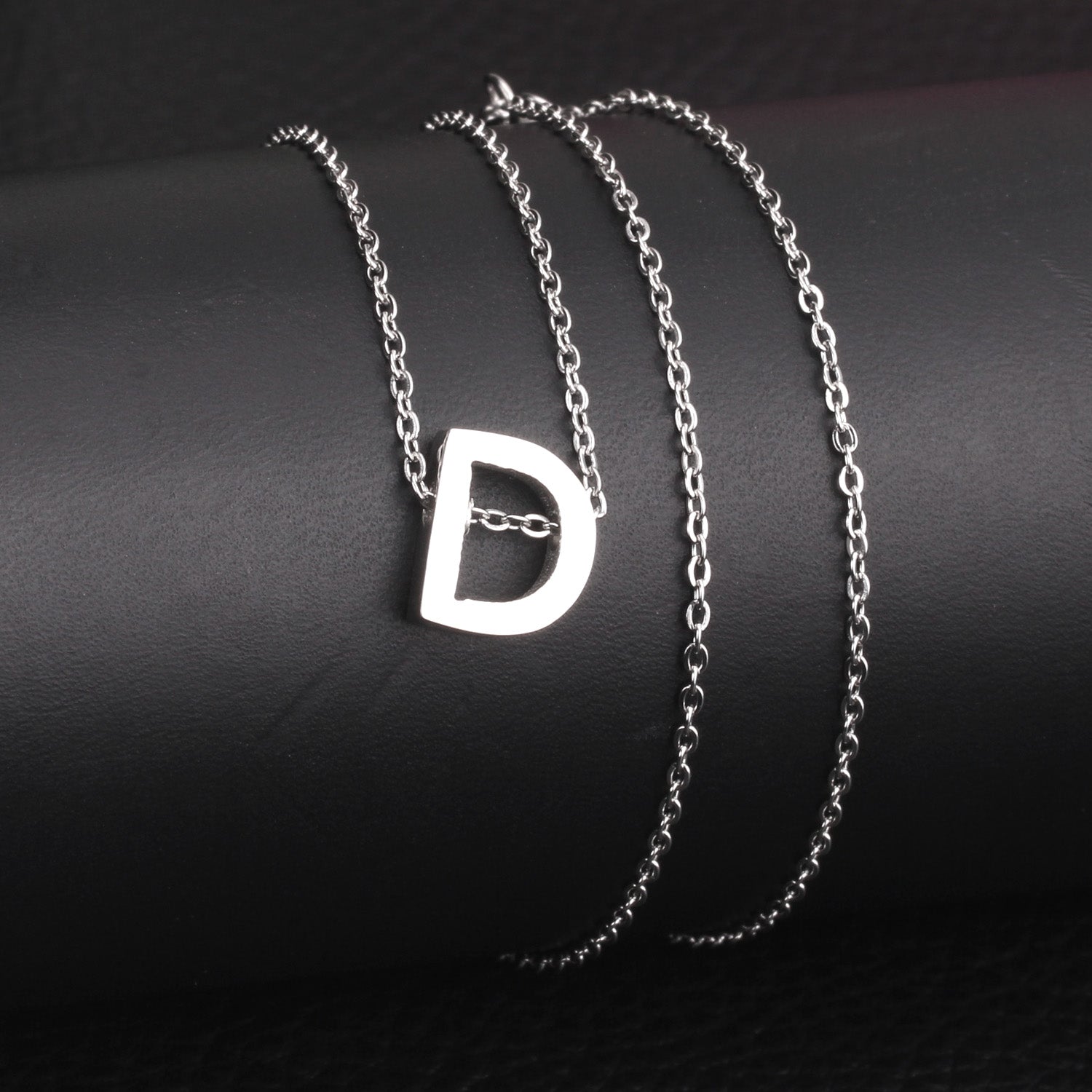 ASON Delicate Classic Style Initial 26 Letters Alphabet Chain Pendant Necklace Stainless Steel Color Jewelry Chokers asonjewelry
