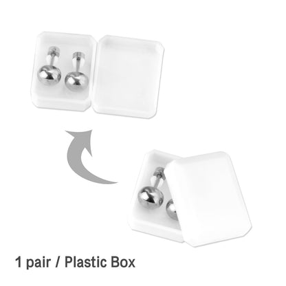 4mm~8mm steel color & gold color half-round ball screw plugs asonjewelry