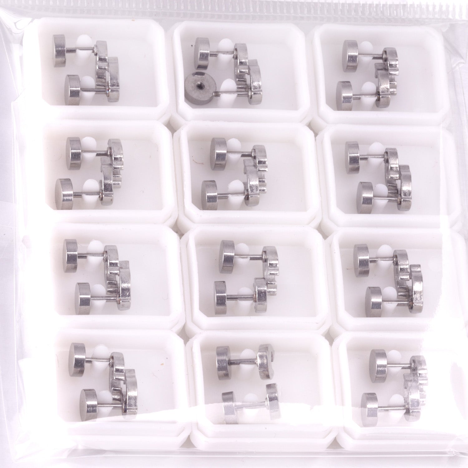 12 pairs Dolphin Shape Steel Goldtone Screwback Stud Earrings asonjewelry