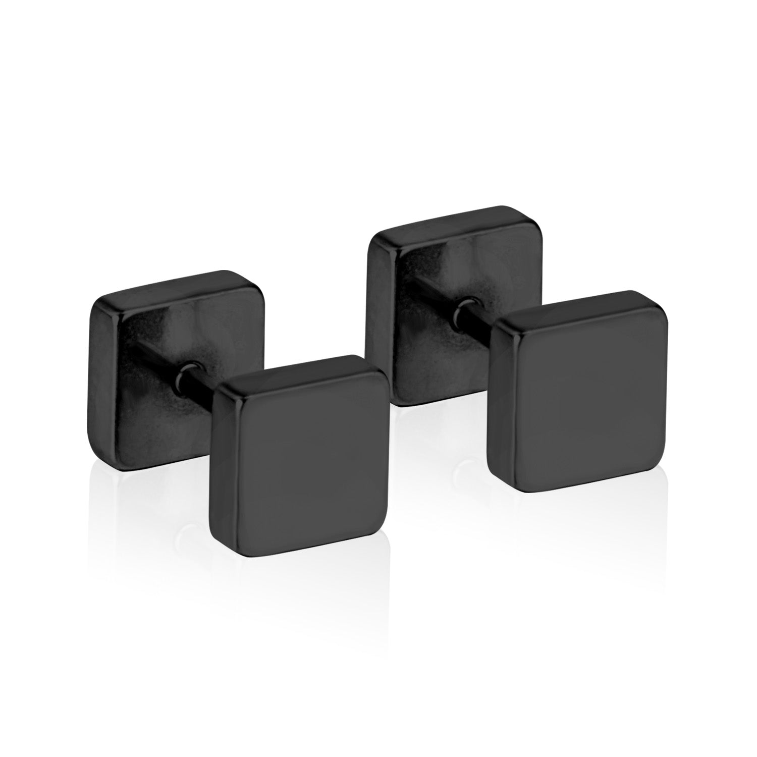 4mm/6mm/8mm Gold-Steel Square Cake Plugs asonjewelry