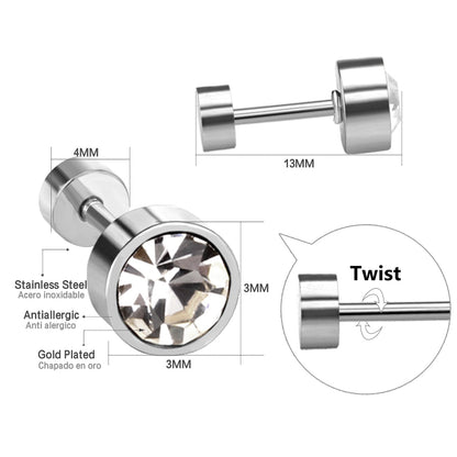 3mm/6mm Gold & Steel Column Mixed Drill Plugs asonjewelry