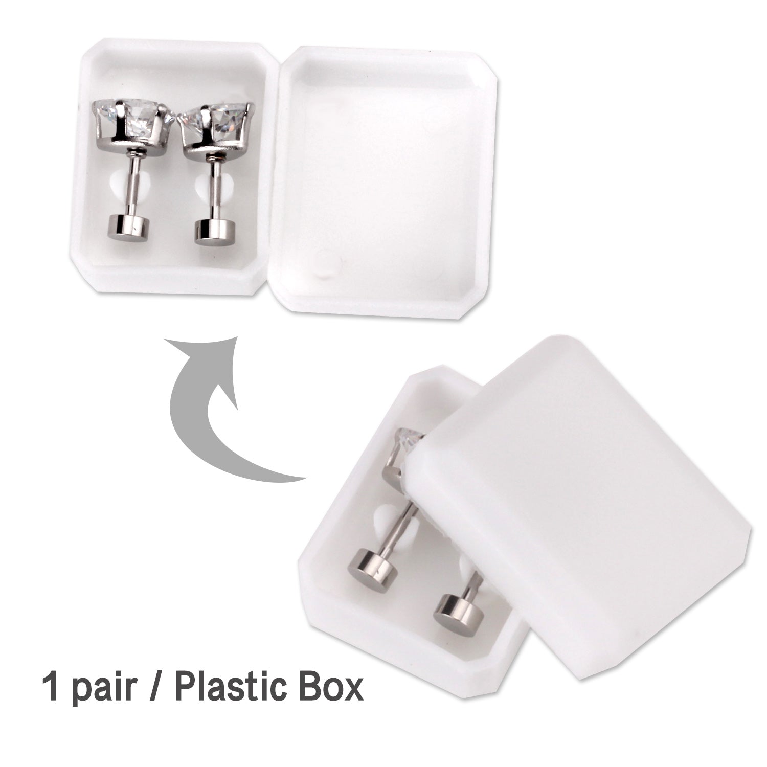 6mm Steel & Gold Heart Shaped Mixed Drill Plugs asonjewelry