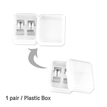 4mm/6mm/8mm Gold-Steel Square Cake Plugs asonjewelry