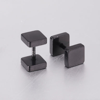4mm/6mm/8mm Gold-Steel Square Cake Plugs asonjewelry