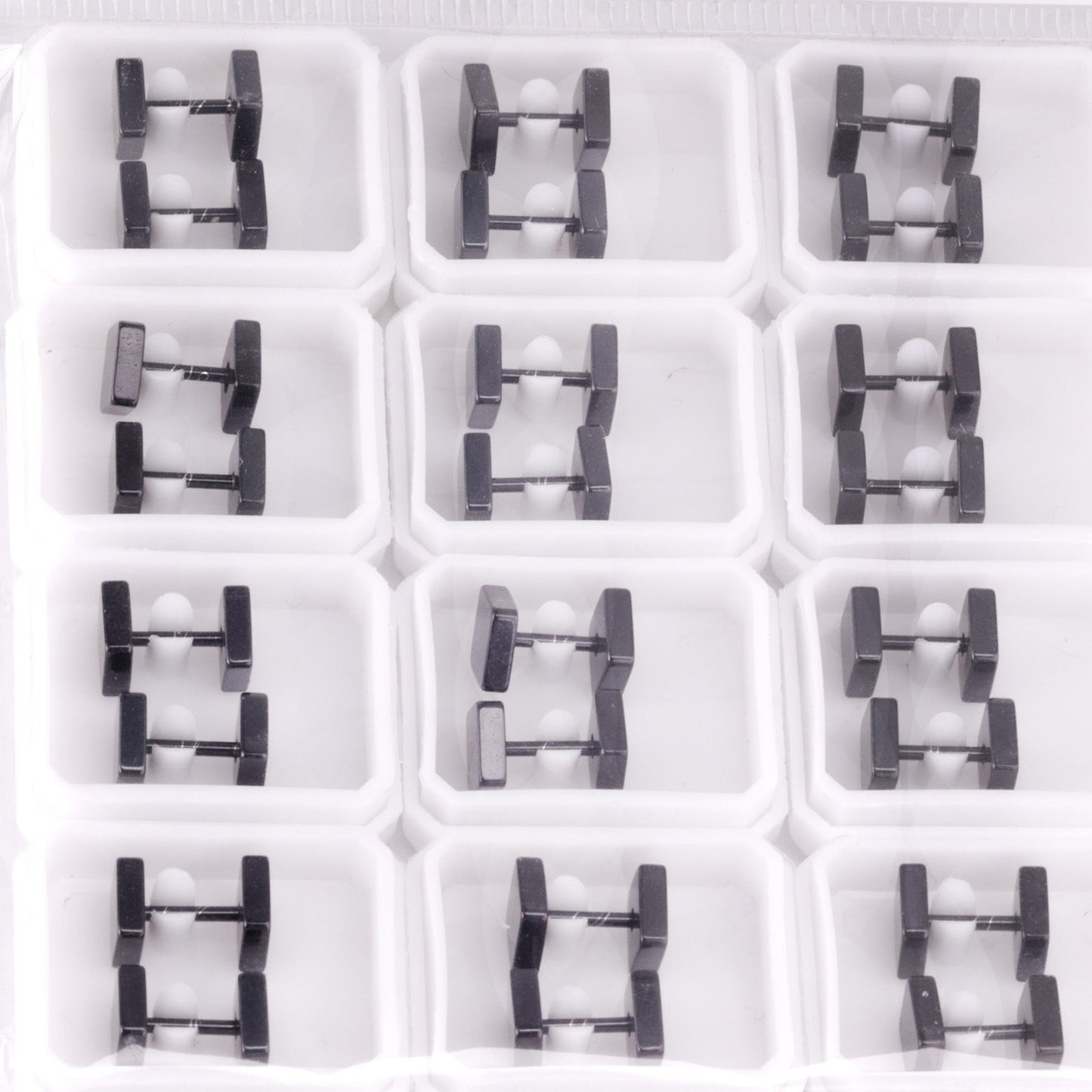 4mm/6mm/8mm Gold-Steel Square Cake Plugs asonjewelry