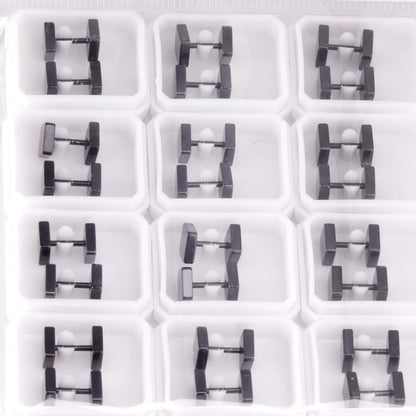 4mm/6mm/8mm Gold-Steel Square Cake Plugs asonjewelry