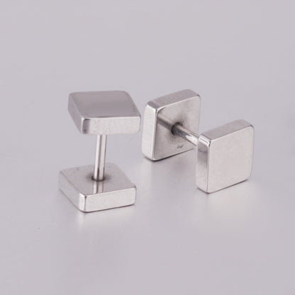 4mm/6mm/8mm Gold-Steel Square Cake Plugs asonjewelry