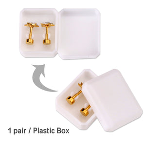 6mm Steel & Gold Pentagram Dipped & Mixed Colors & Five Colors Screw Plugs