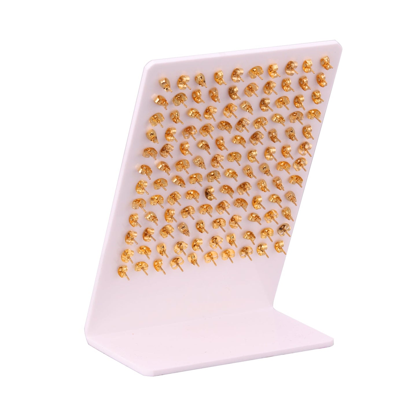 3mm-8mm Card Holder Heart Steel/Gold/Rose Gold/Black Round Cut/Frosted Stud Earrings asonjewelry