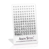 3mm-8mm Snapback Steel/Gold/Rose Gold/Black Plum Cut/Frosted Stud Earrings
