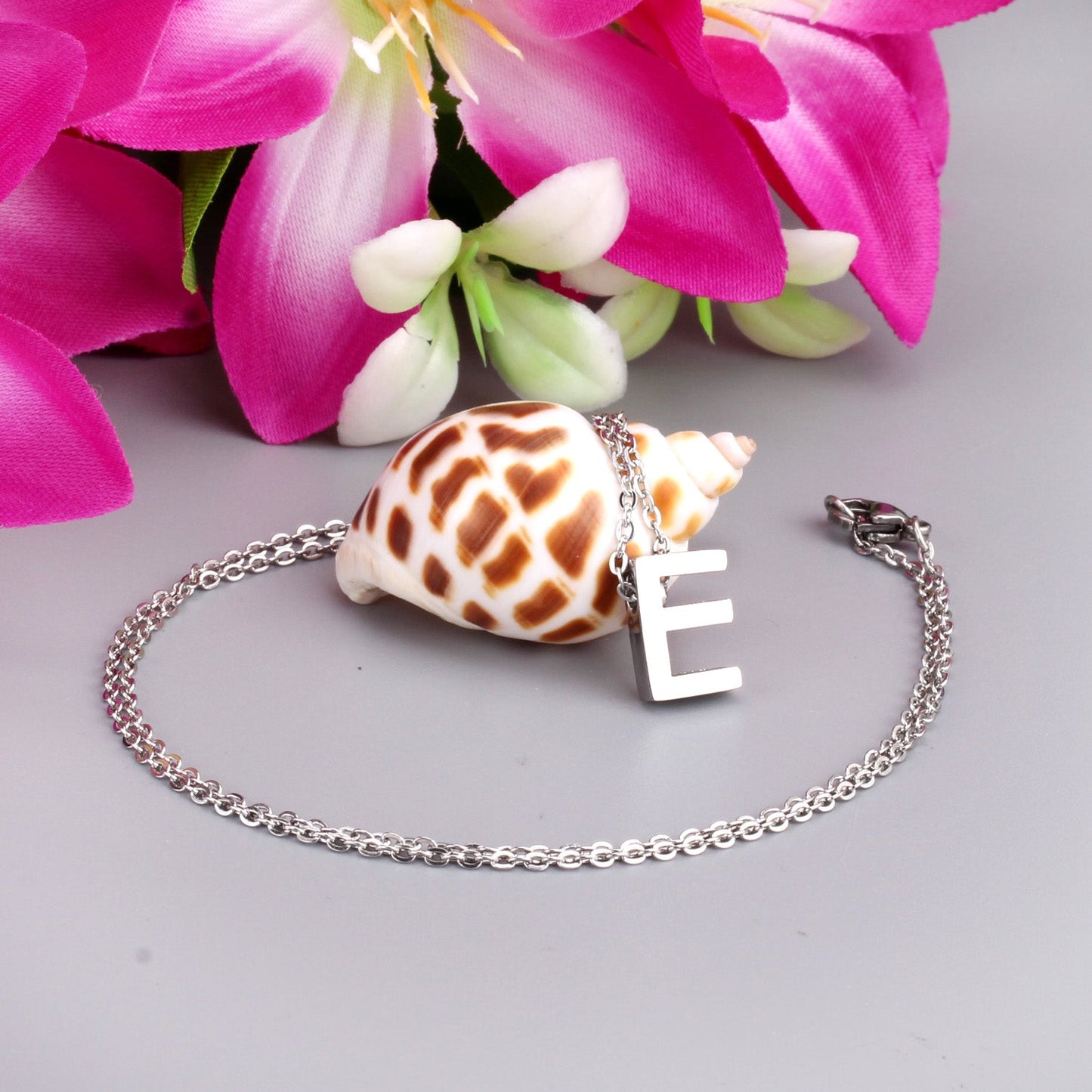 ASON Delicate Classic Style Initial 26 Letters Alphabet Chain Pendant Necklace Stainless Steel Color Jewelry Chokers asonjewelry