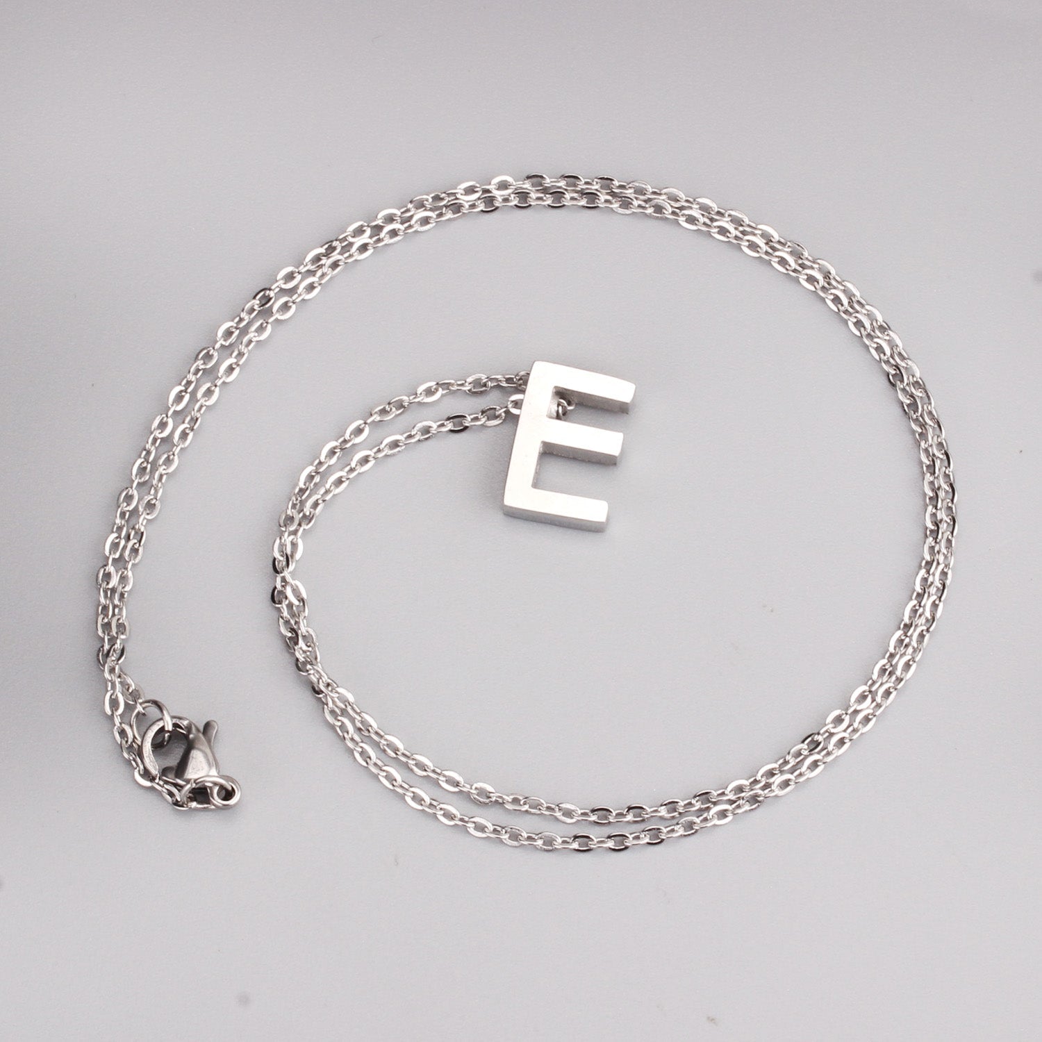 ASON Delicate Classic Style Initial 26 Letters Alphabet Chain Pendant Necklace Stainless Steel Color Jewelry Chokers asonjewelry