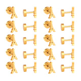 12 pairs Gold Color Cutout Screwback Earrings without Diamonds