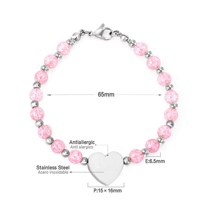 Gold Accessories Pink Crystal Bracelet asonjewelry