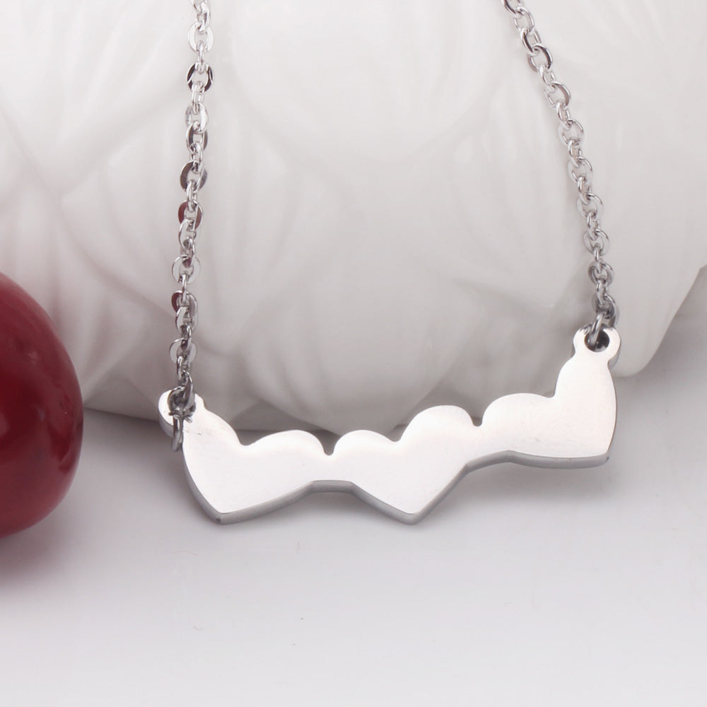 Gold Cut Heart Glossy Set asonjewelry