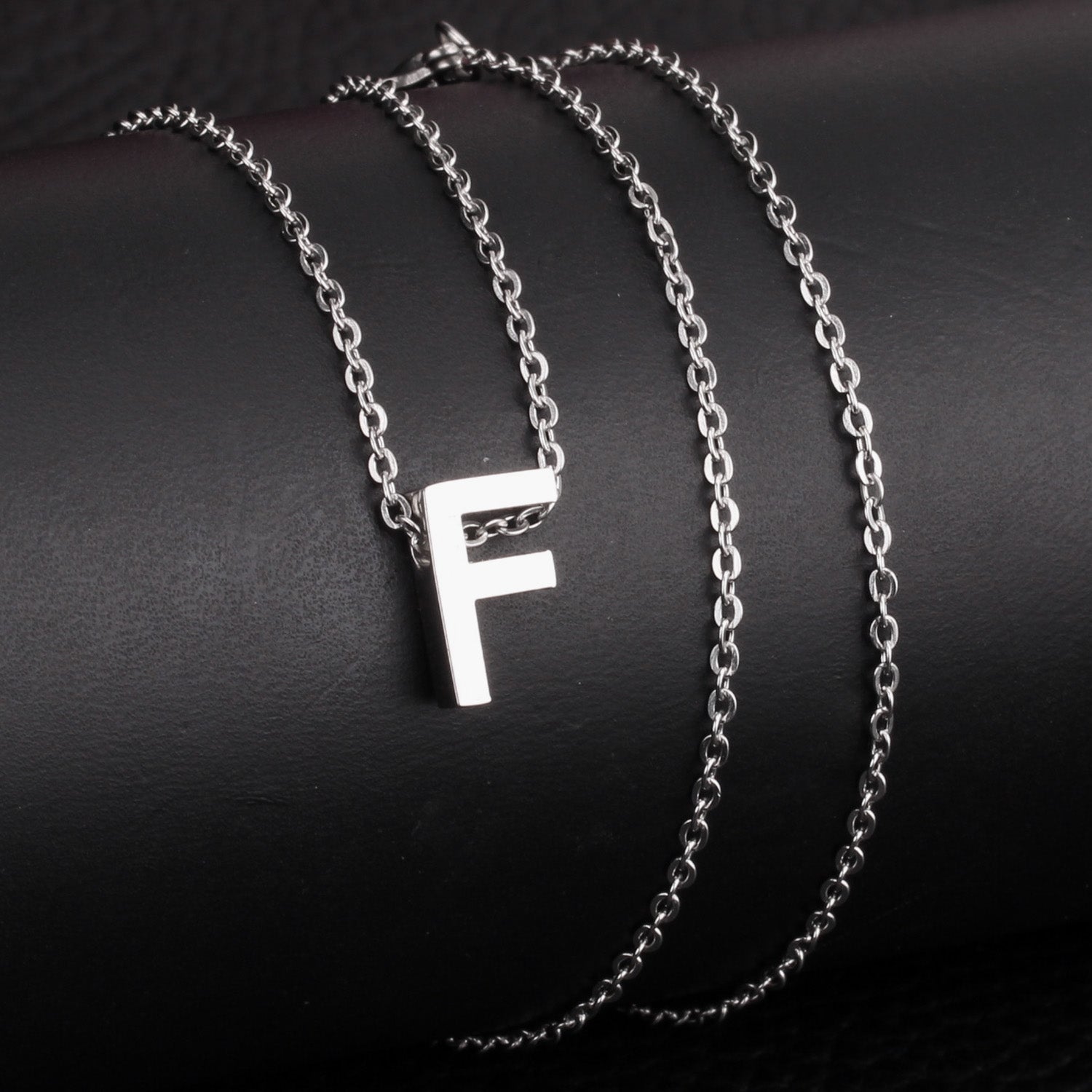 ASON Delicate Classic Style Initial 26 Letters Alphabet Chain Pendant Necklace Stainless Steel Color Jewelry Chokers asonjewelry