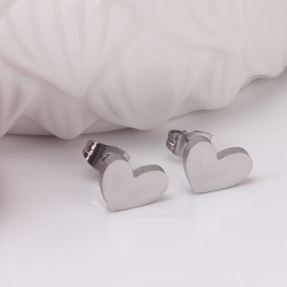 Gold Cut Heart Glossy Set asonjewelry