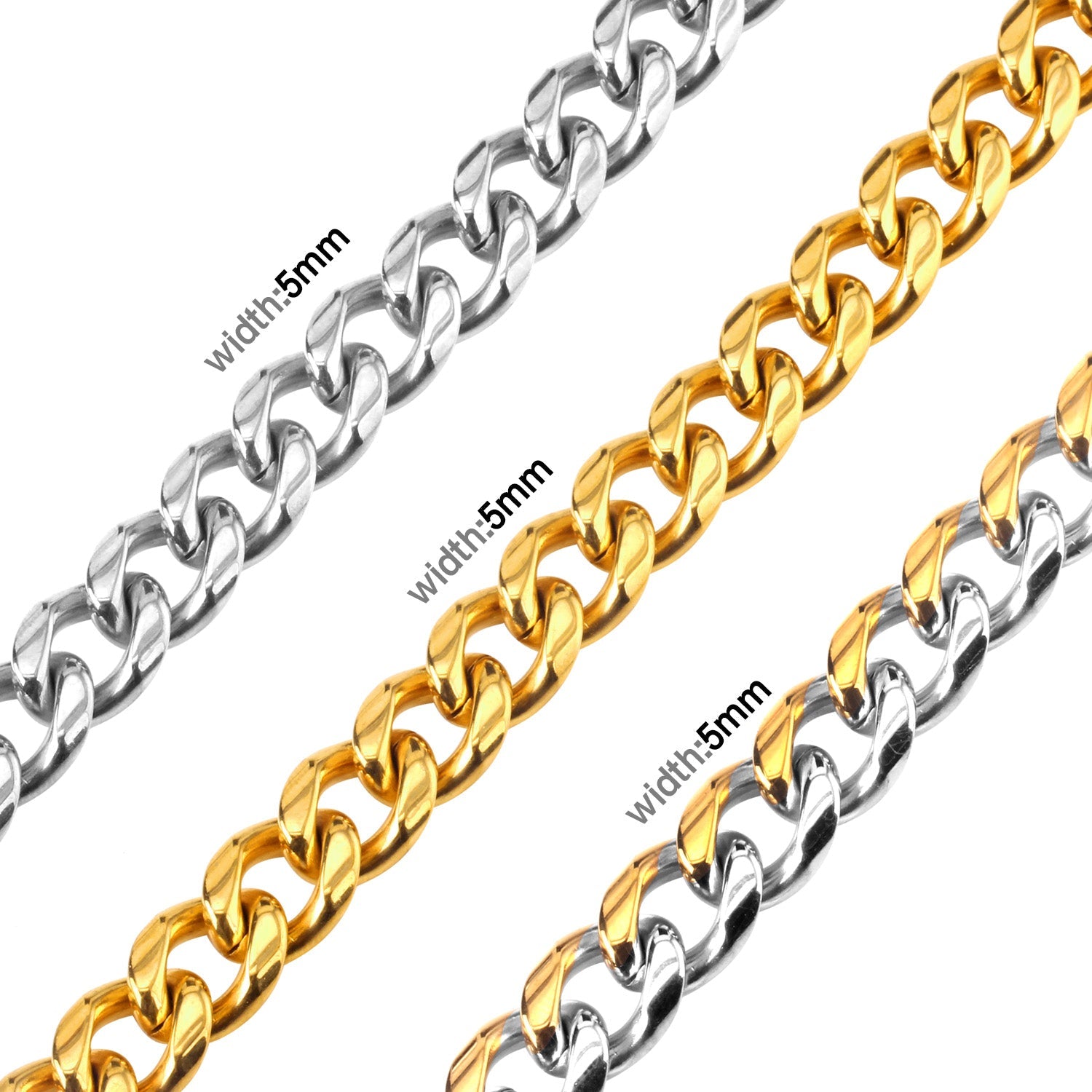 Fashion 5mm & 10mm Bulk Long Necklace DIY Matching Chain asonjewelry