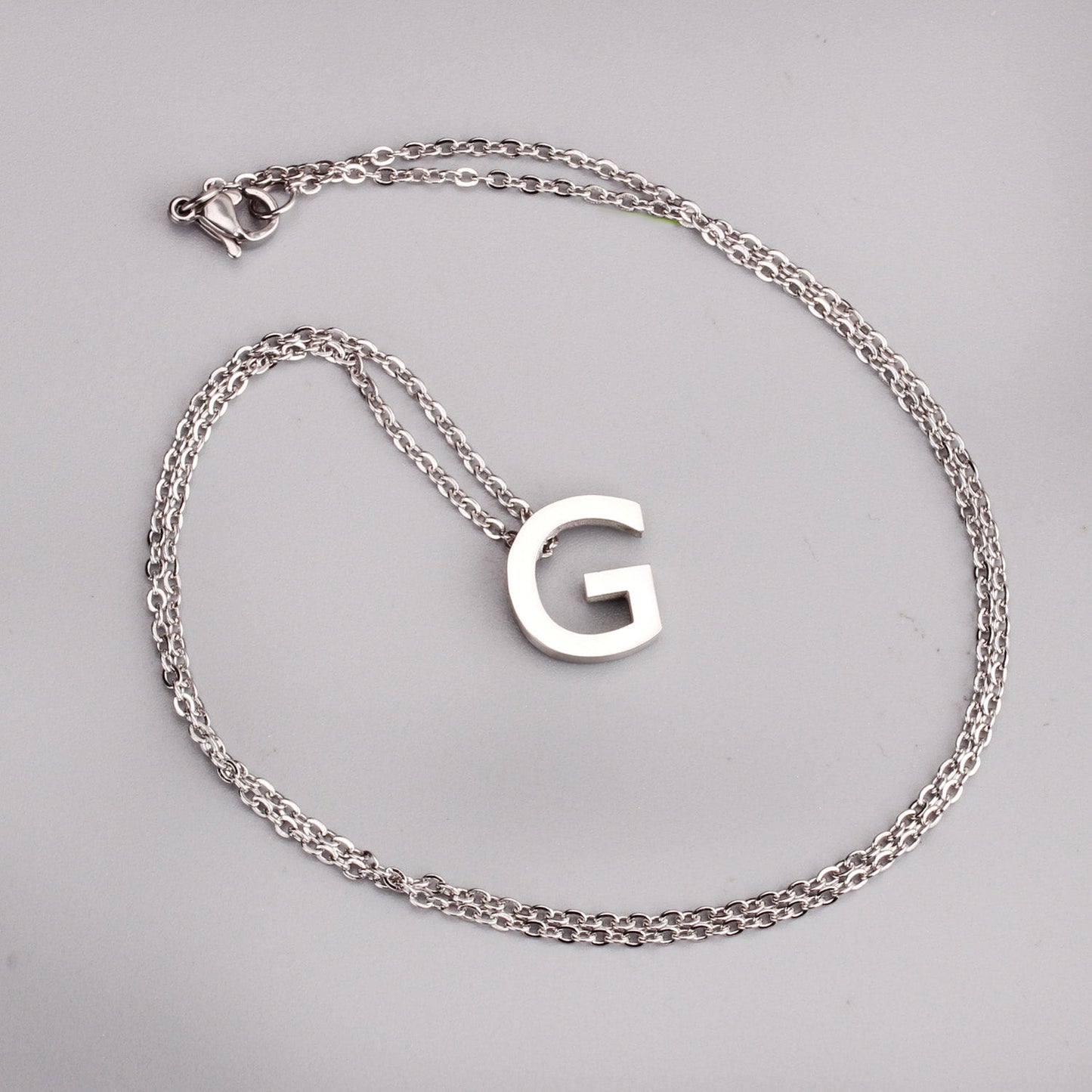 ASON Delicate Classic Style Initial 26 Letters Alphabet Chain Pendant Necklace Stainless Steel Color Jewelry Chokers asonjewelry
