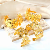 Wholesale Gold Stainless Steel Open Cuff Bracelet Assortment | 32.8mm to 40.7mm Wide Fashion Bangle Bulk Pack