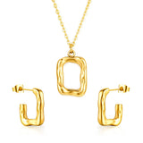 Wholesale Fashion Square Hollow Special-shaped Jewelry Set