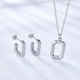 Wholesale Fashion Square Hollow Special-shaped Jewelry Set