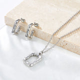 Wholesale Fashion Square Hollow Special-shaped Jewelry Set