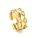 Wholesale New Fashion Stainless Steel Anti-allergy Ring For Women