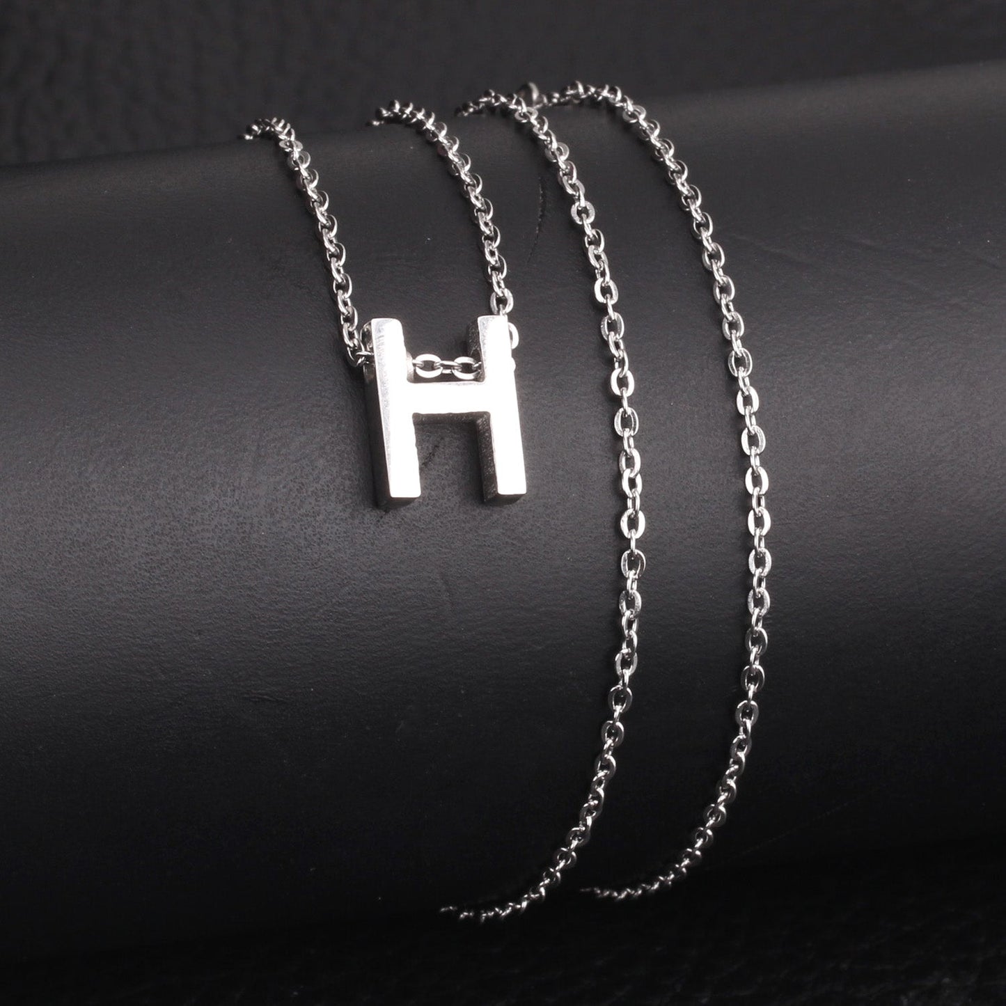 ASON Delicate Classic Style Initial 26 Letters Alphabet Chain Pendant Necklace Stainless Steel Color Jewelry Chokers asonjewelry