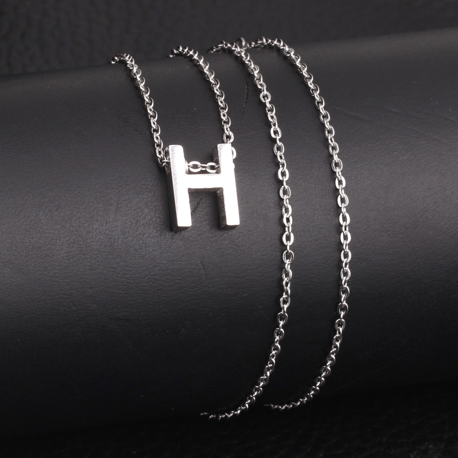 ASON Delicate Classic Style Initial 26 Letters Alphabet Chain Pendant Necklace Stainless Steel Color Jewelry Chokers asonjewelry