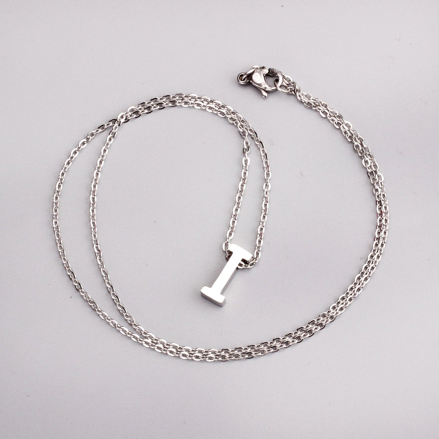 ASON Delicate Classic Style Initial 26 Letters Alphabet Chain Pendant Necklace Stainless Steel Color Jewelry Chokers asonjewelry