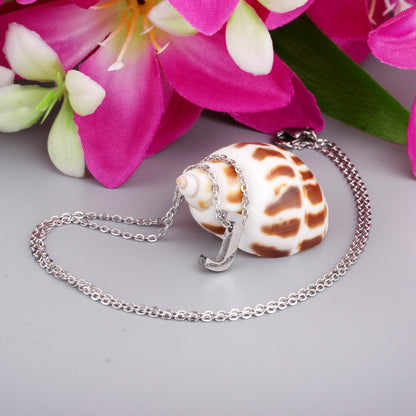 ASON Delicate Classic Style Initial 26 Letters Alphabet Chain Pendant Necklace Stainless Steel Color Jewelry Chokers asonjewelry