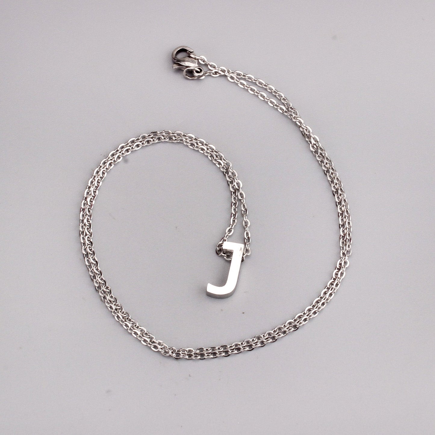 ASON Delicate Classic Style Initial 26 Letters Alphabet Chain Pendant Necklace Stainless Steel Color Jewelry Chokers asonjewelry