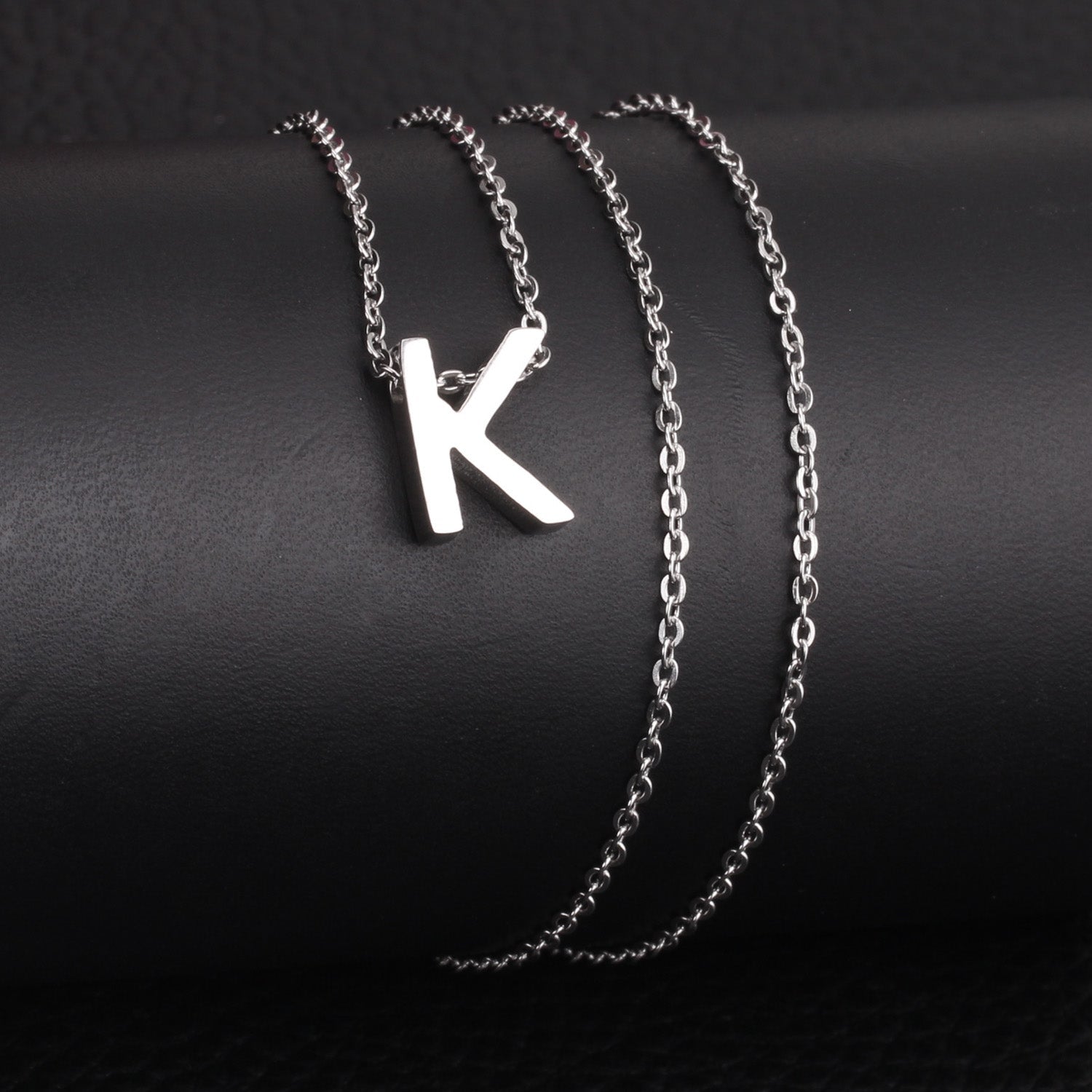 ASON Delicate Classic Style Initial 26 Letters Alphabet Chain Pendant Necklace Stainless Steel Color Jewelry Chokers asonjewelry