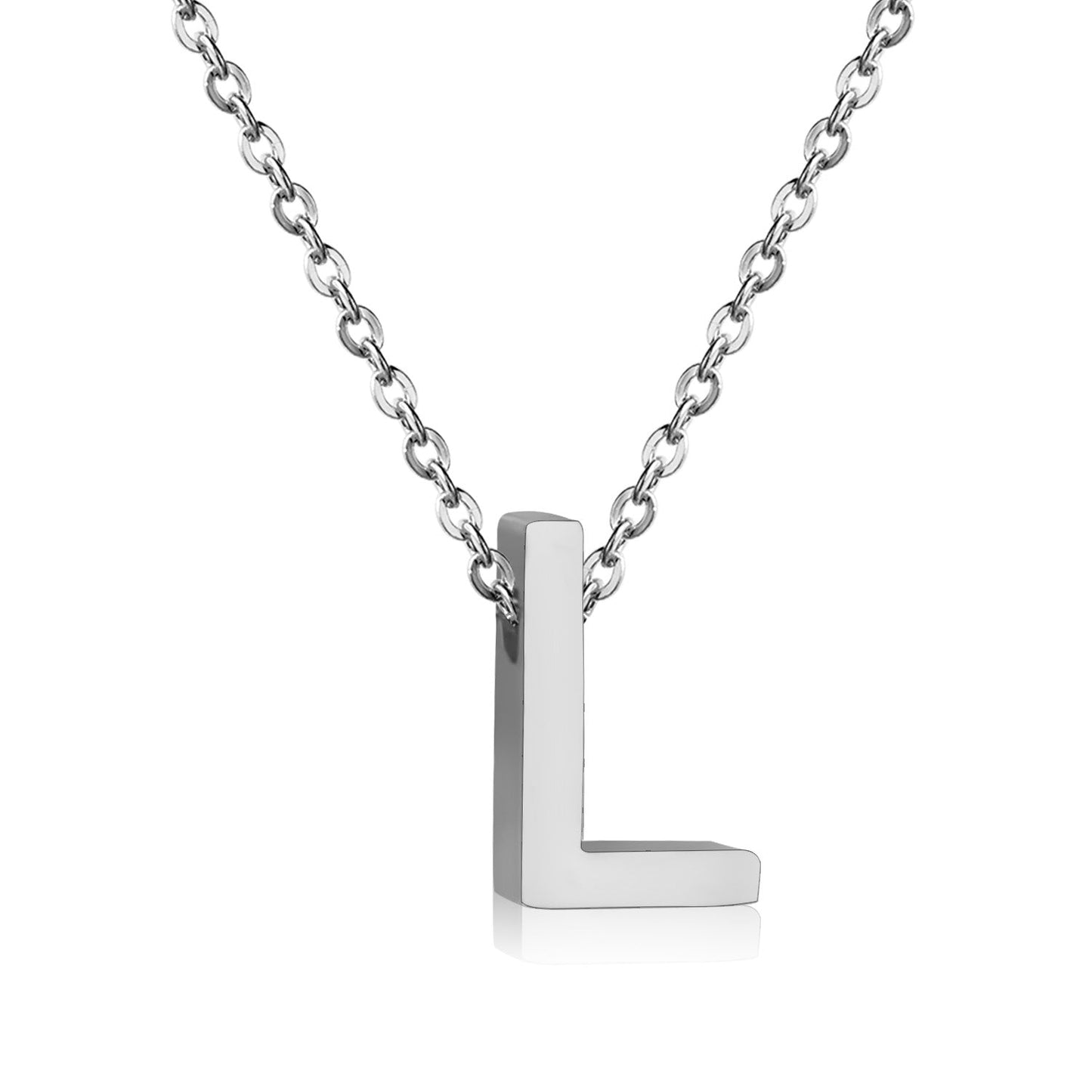 ASON Delicate Classic Style Initial 26 Letters Alphabet Chain Pendant Necklace Stainless Steel Color Jewelry Chokers asonjewelry