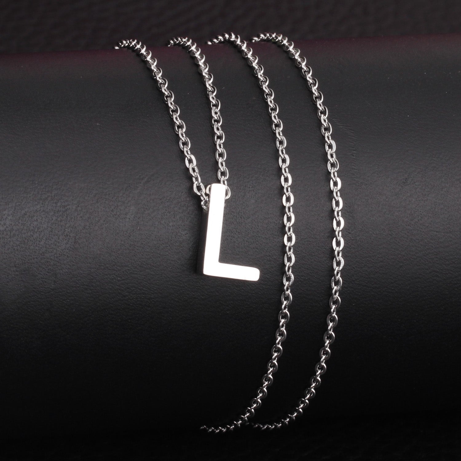 ASON Delicate Classic Style Initial 26 Letters Alphabet Chain Pendant Necklace Stainless Steel Color Jewelry Chokers asonjewelry