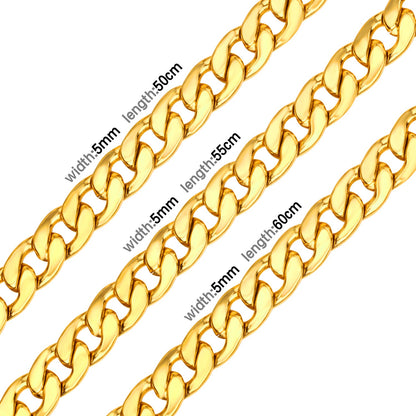 Fashion Men Women Popular 5mm & 7mm Necklace Chain asonjewelry