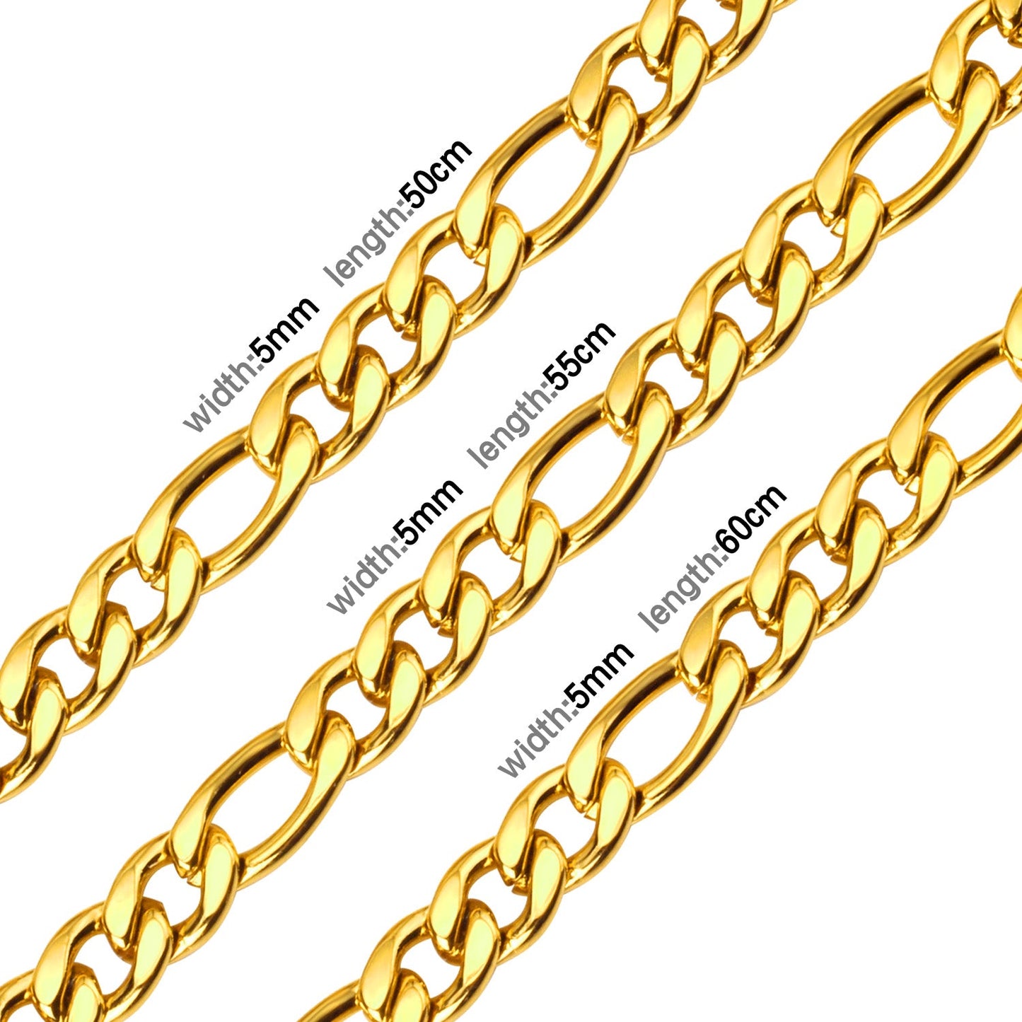 Fashion 5mm & 7mm Necklace DIY Matching Chain asonjewelry