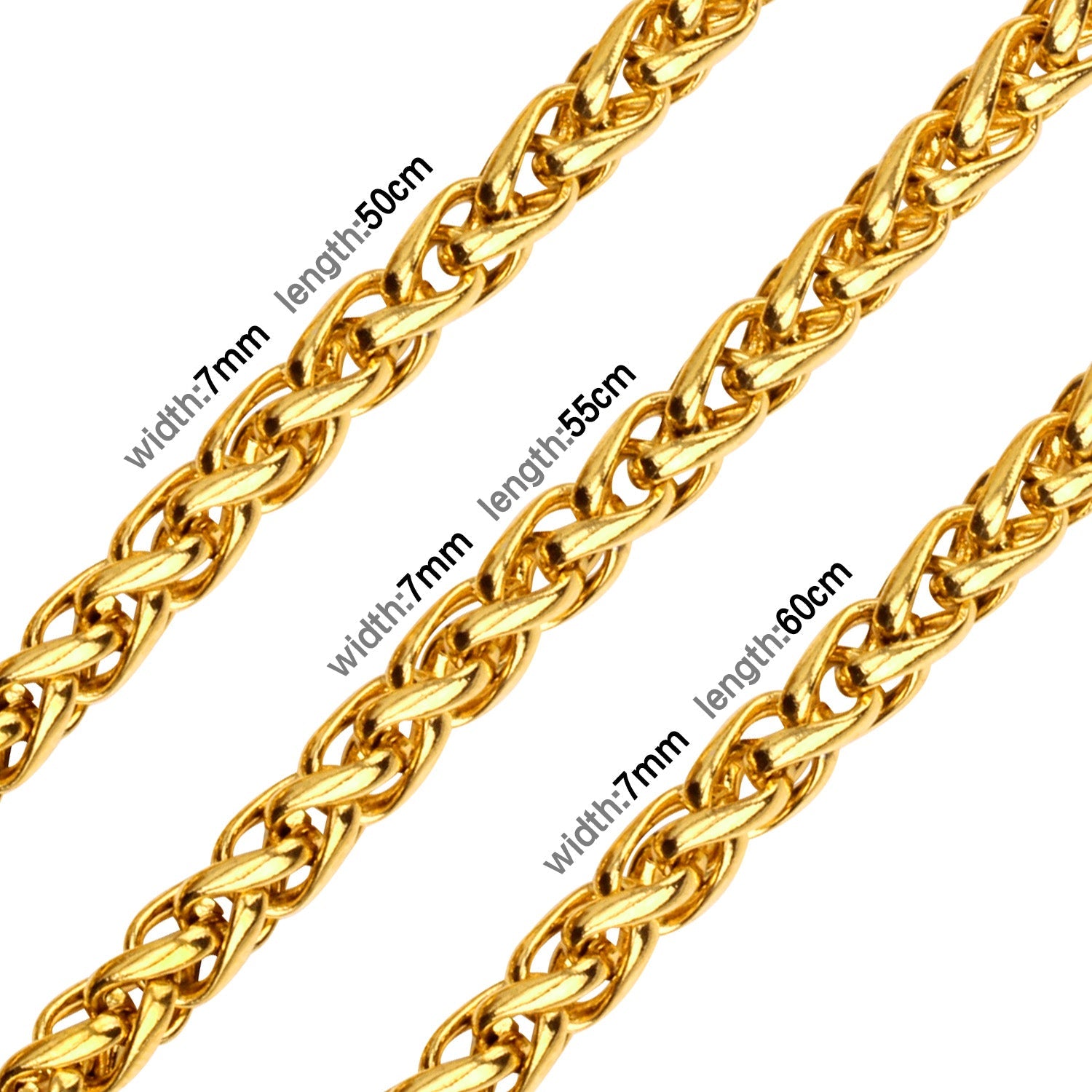 Stylish 5mm & 7mm Bulk Long Necklace DIY Matching Chain asonjewelry