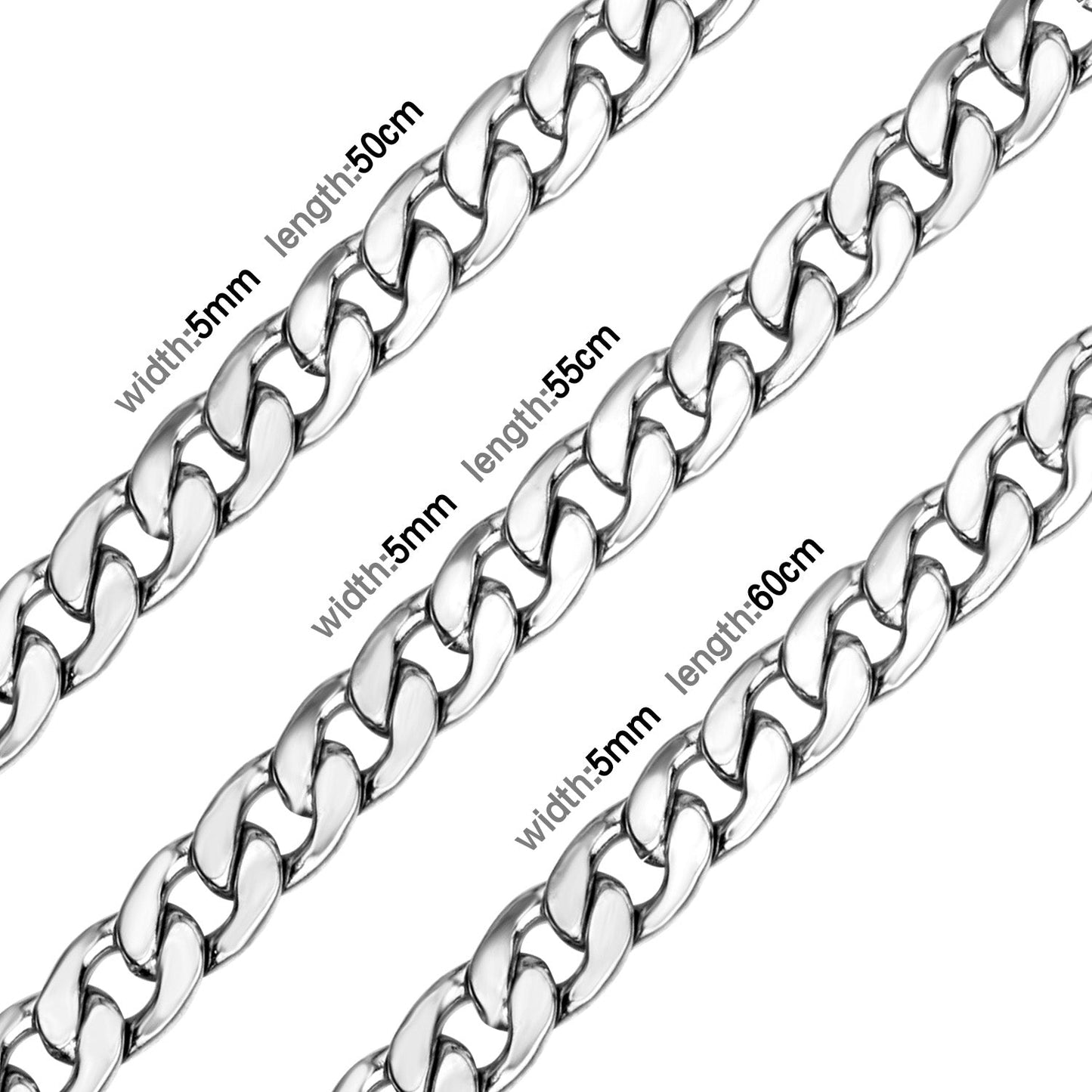 Fashion Men Women Popular 5mm & 7mm Necklace Chain asonjewelry