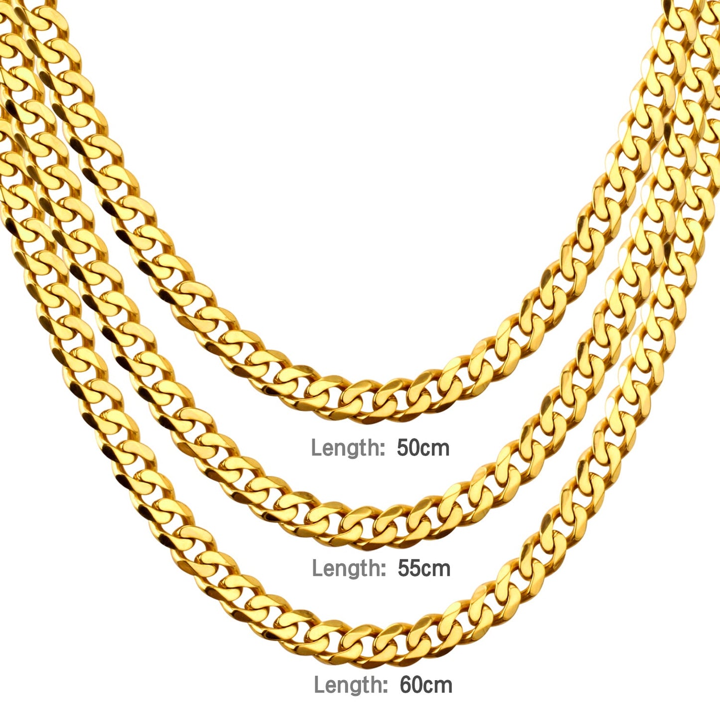 ASON Women/Men 6MM/8MM/10MM Width Necklace Set Stainless Steel Necklace with Bracelet Cuban Chain for Diy Jewelry Makings asonjewelry