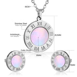 Steel/Golden Cut Glossy Etched Roman Numerals + with White Shells Set