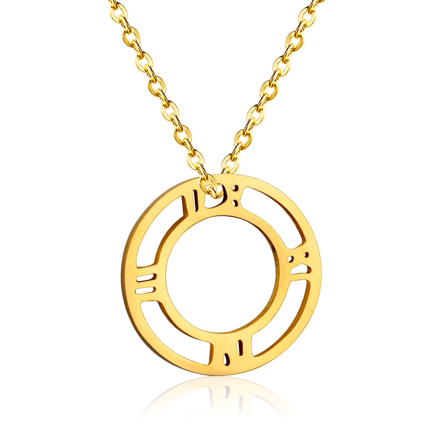 Gold color pendant necklace asonjewelry