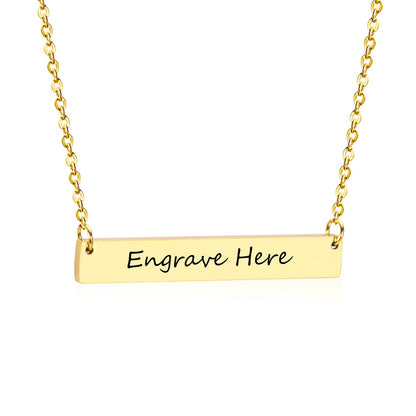 40.1*6.7*1.9mm rectangle pendant cross chain 45+5cm necklace steel/golden color asonjewelry