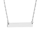 40.1*6.7*1.9mm rectangle pendant cross chain 45+5cm necklace steel/golden color