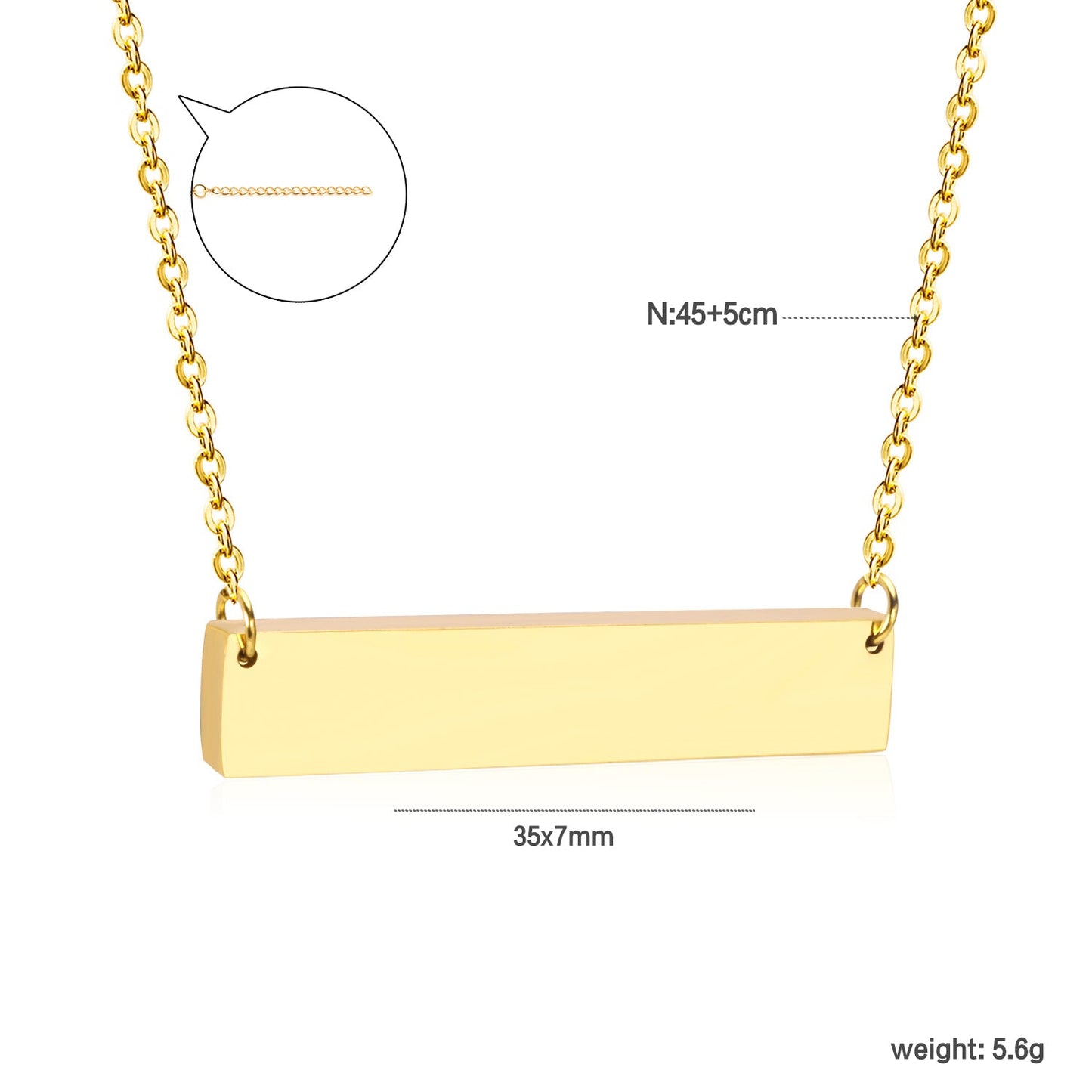 Necklace Cross 0.4*45+5cm Pendant Full Light 35*7*1.9mm Steel Color/Gold Color asonjewelry