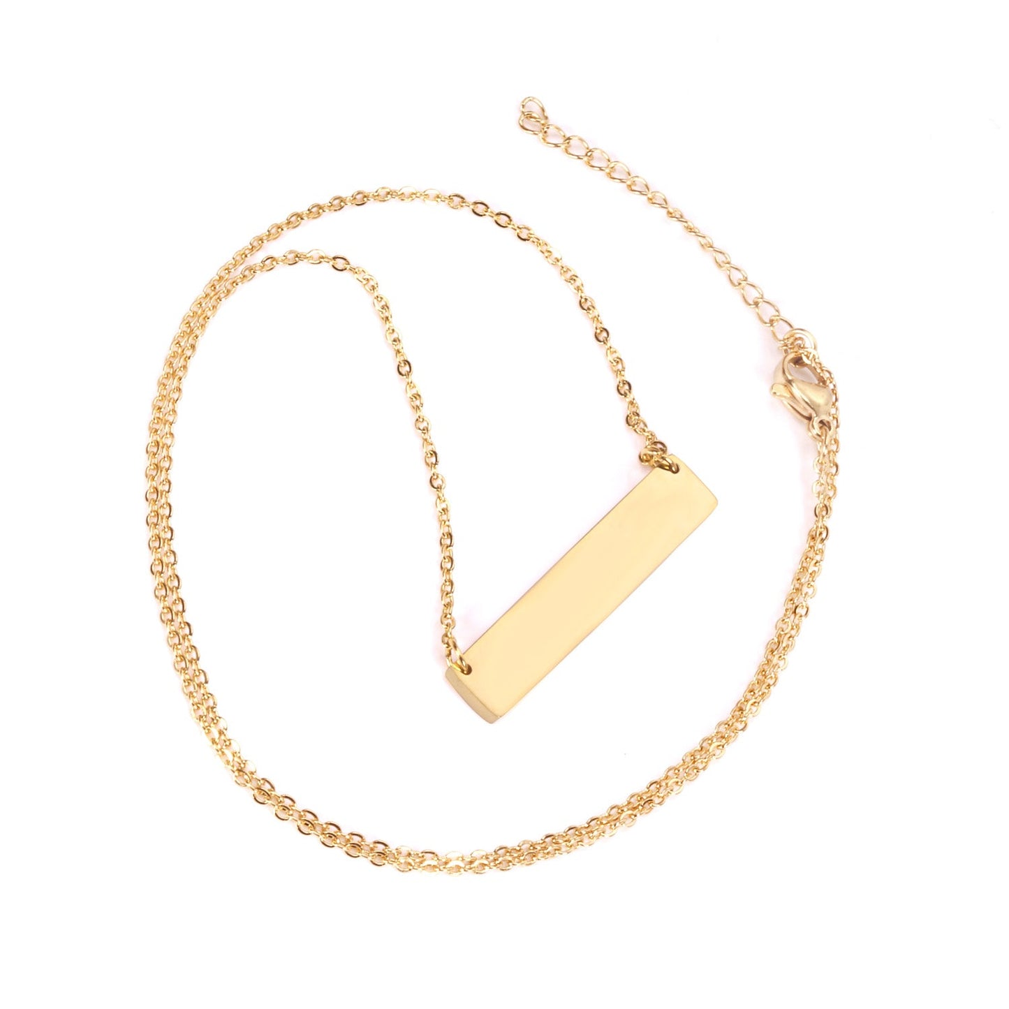 Necklace Cross 0.4*45+5cm Pendant Full Light 35*7*1.9mm Steel Color/Gold Color asonjewelry