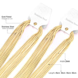 ASON 10pcs/bulk long necklace collar 2mm*45cm & 3mm*45cm round snake with chain steel color & gold color stainless steel necklace wholesale