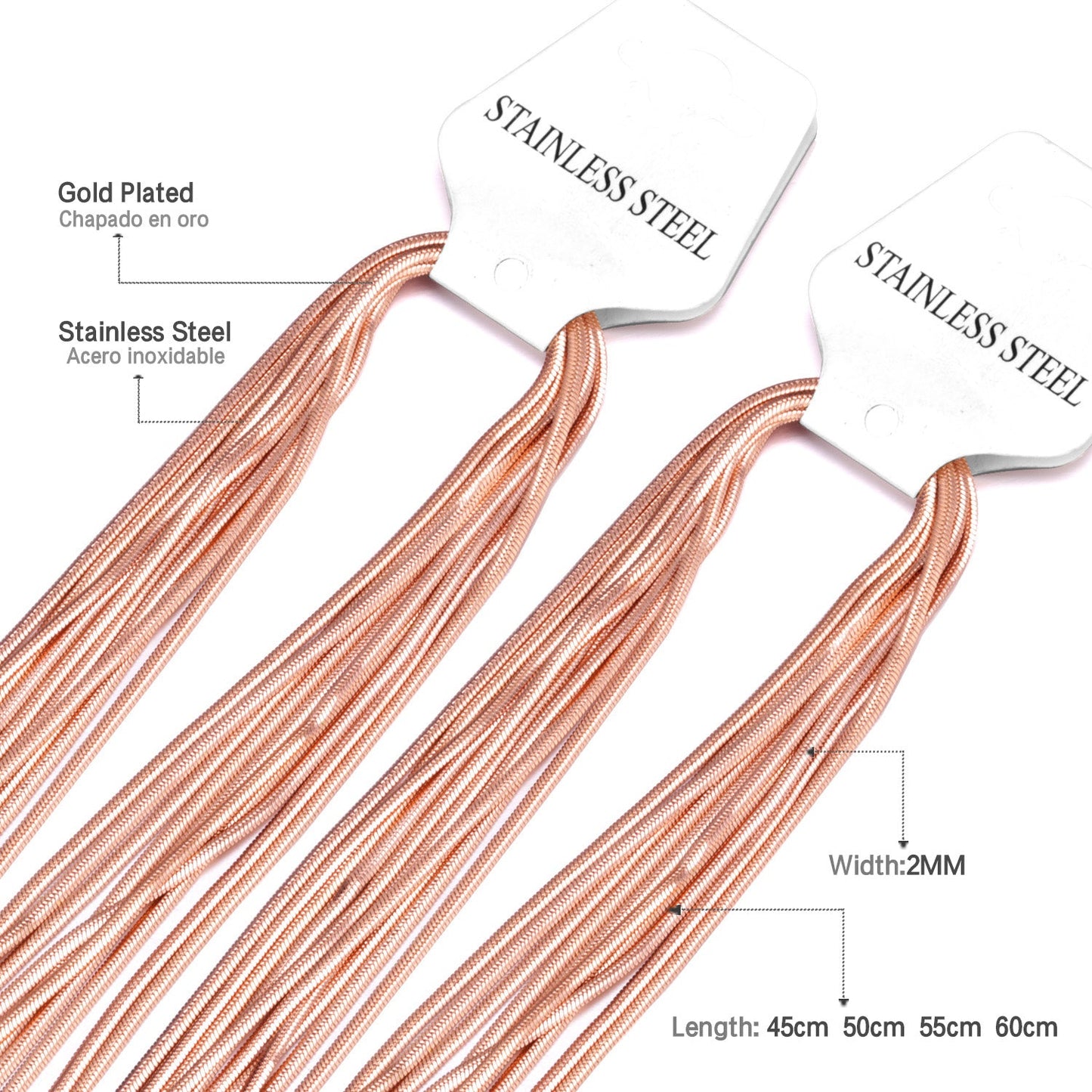 ASON 10pcs / Accessory ChainStainless Steel asonjewelry